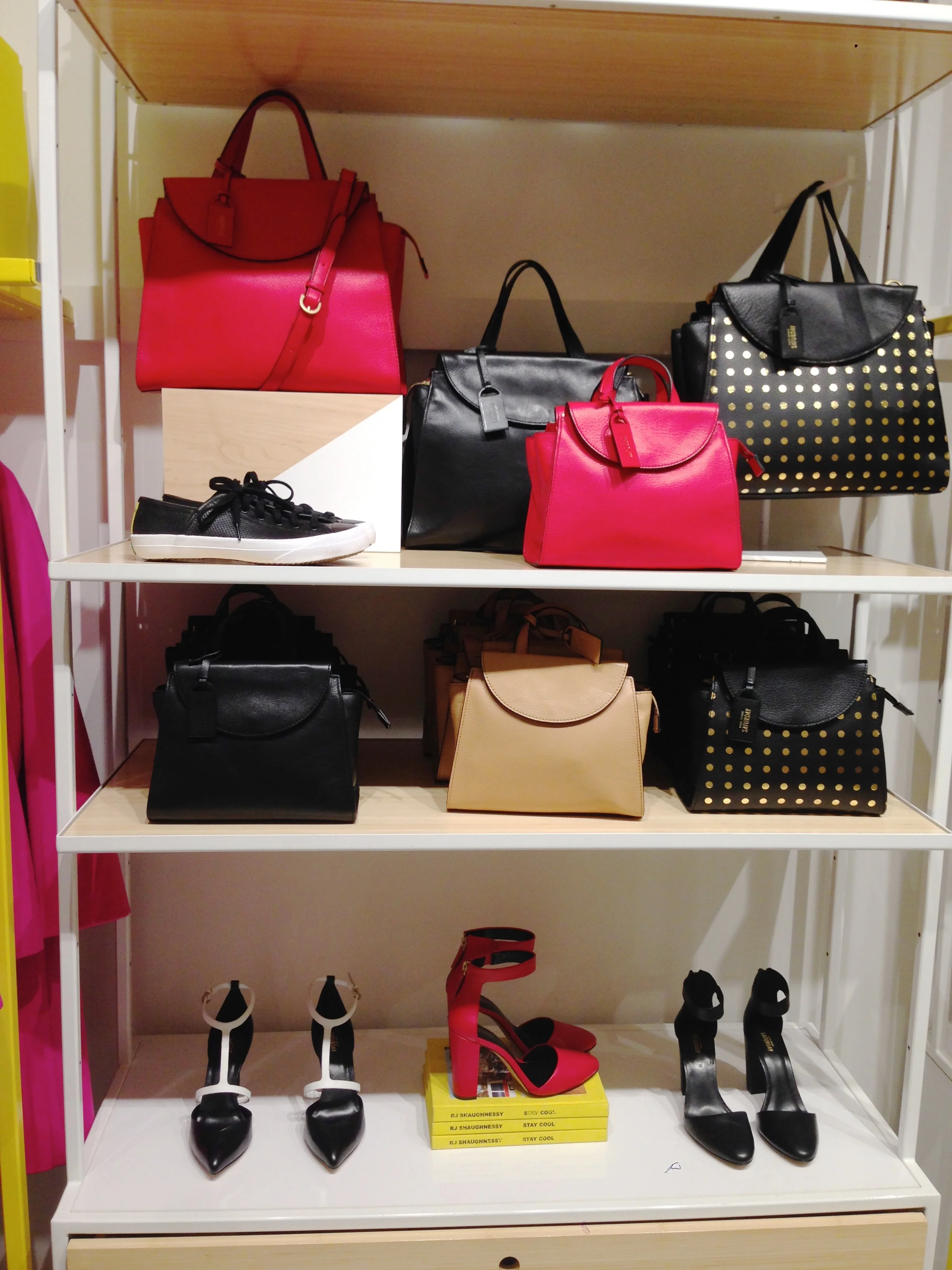 These satchels and clutches come in the best colors!