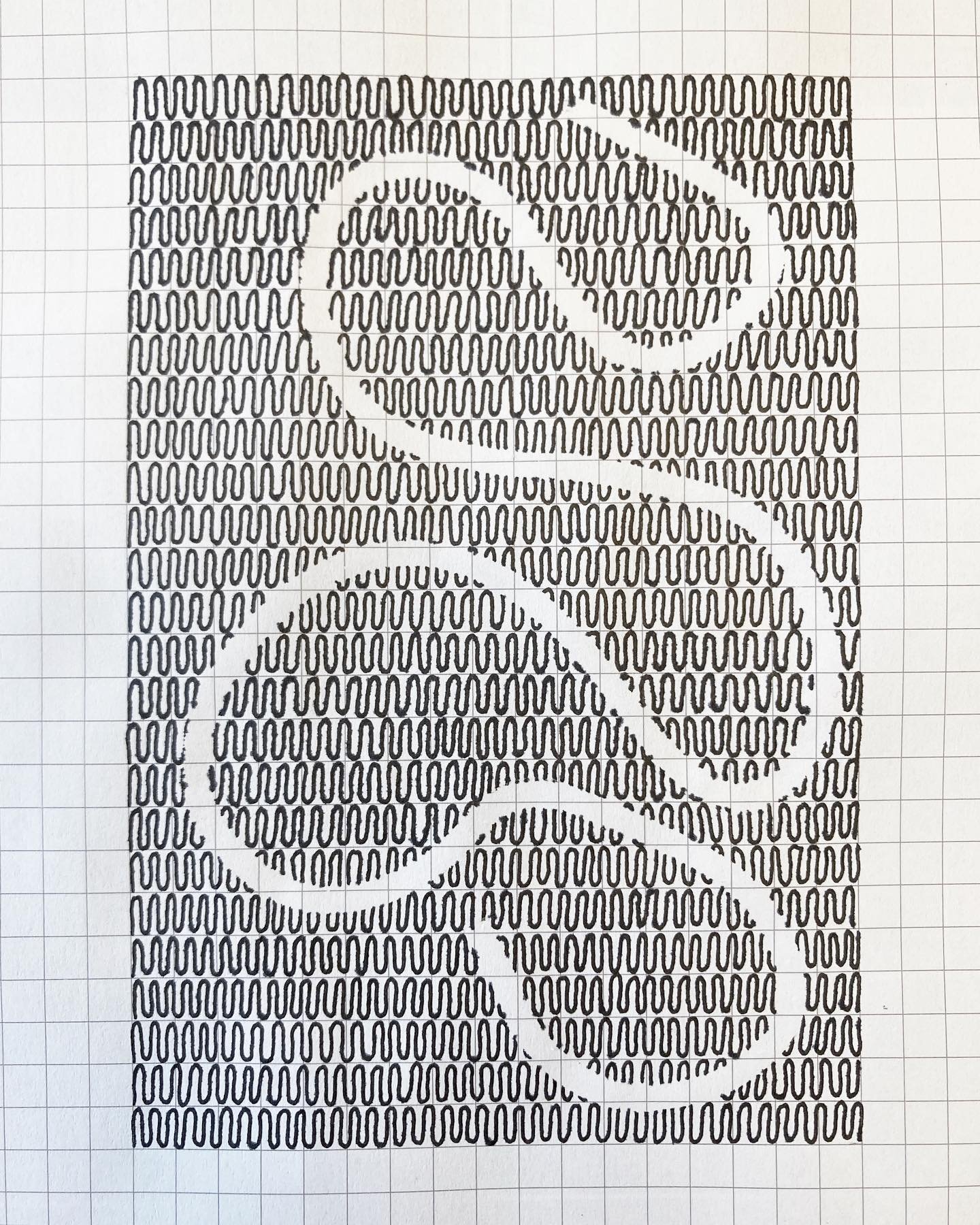 had a hard fail on a big drawing I started this week, so I made this lil graph paper squiggly as consolation, and I quite like him. 
#drawing #worksonpaper #art #artistsoninstagram #artistsoninstagram #abstractart #pattern #process #ncartist