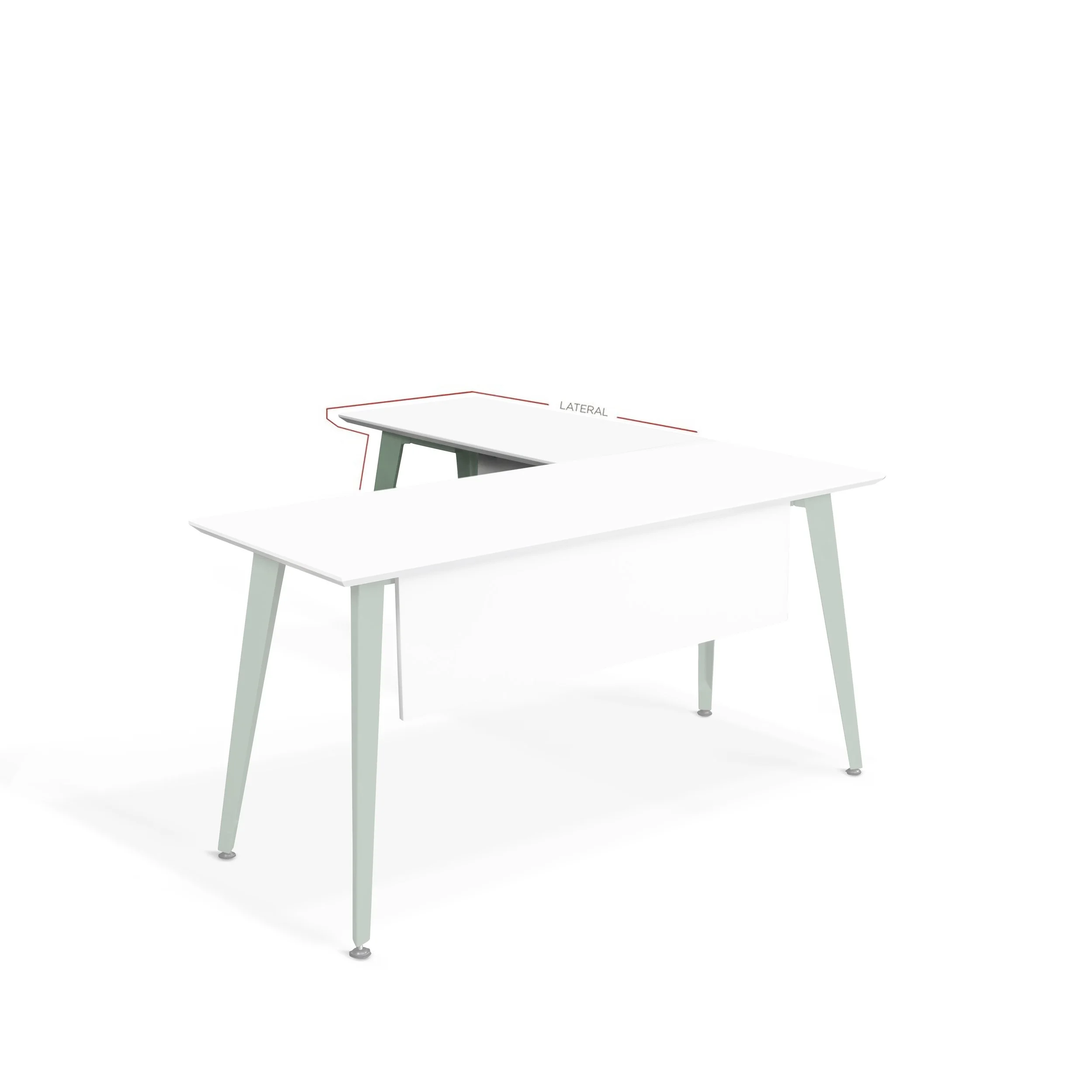 Lateral QUATTRO  1.00m snow / salvia