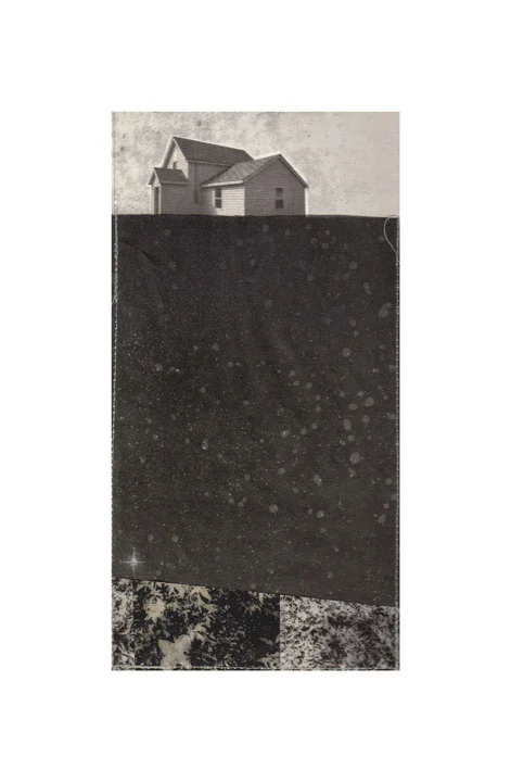 Tidal Blankets - Night Veil Etching, chine colle, thread 15” x 11”, 2010
