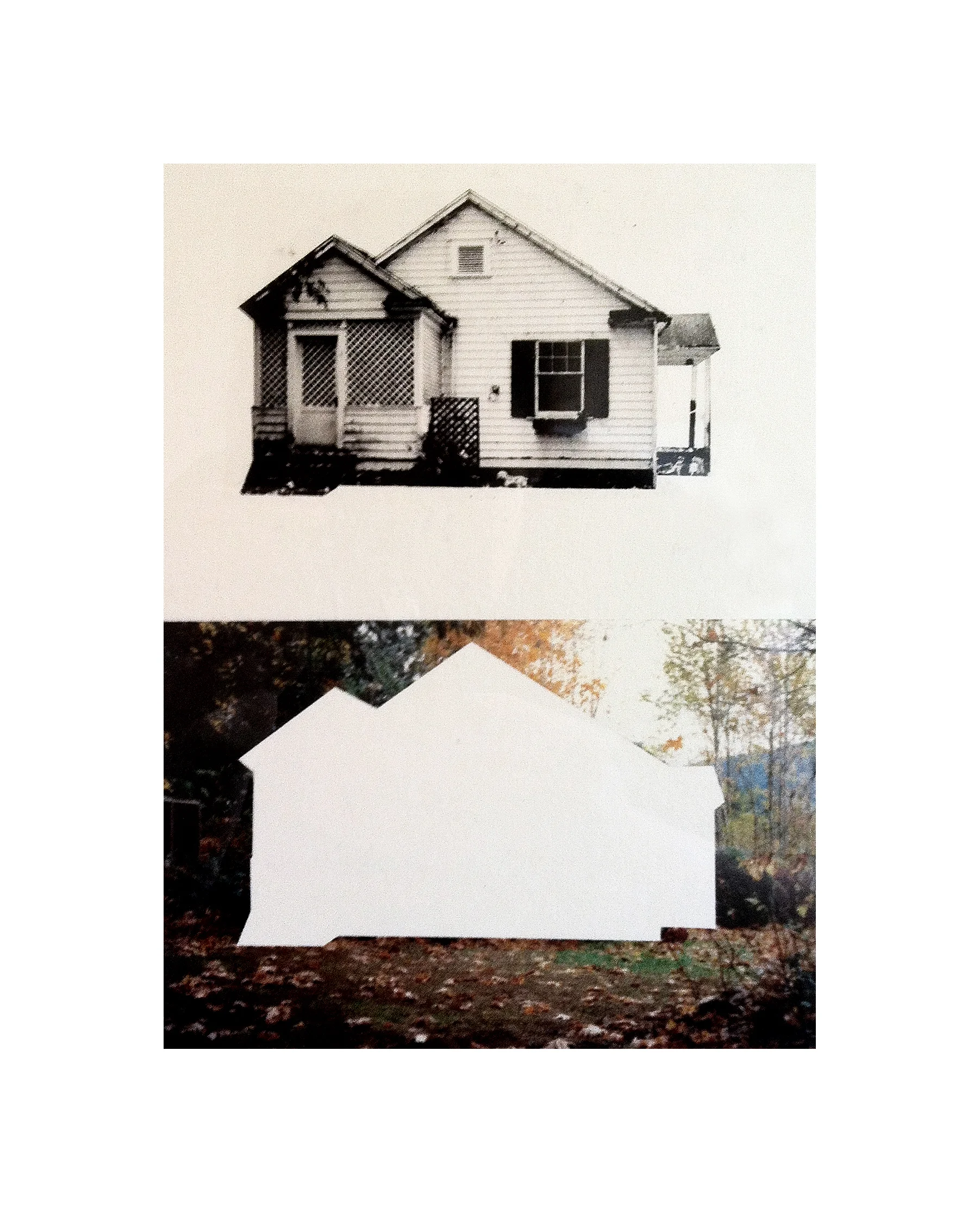 Cabin Cutouts: Caretaker's cottage in Crippen Park Intaglio, digital, chine colle 11" x 15" 2013