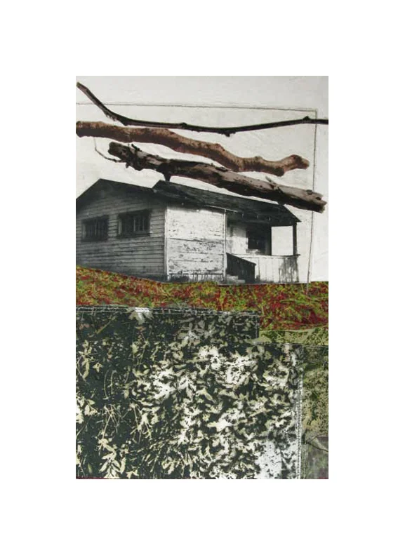 Nature's Presence III Etching, chine colle, thread 20” x 15”, 2010