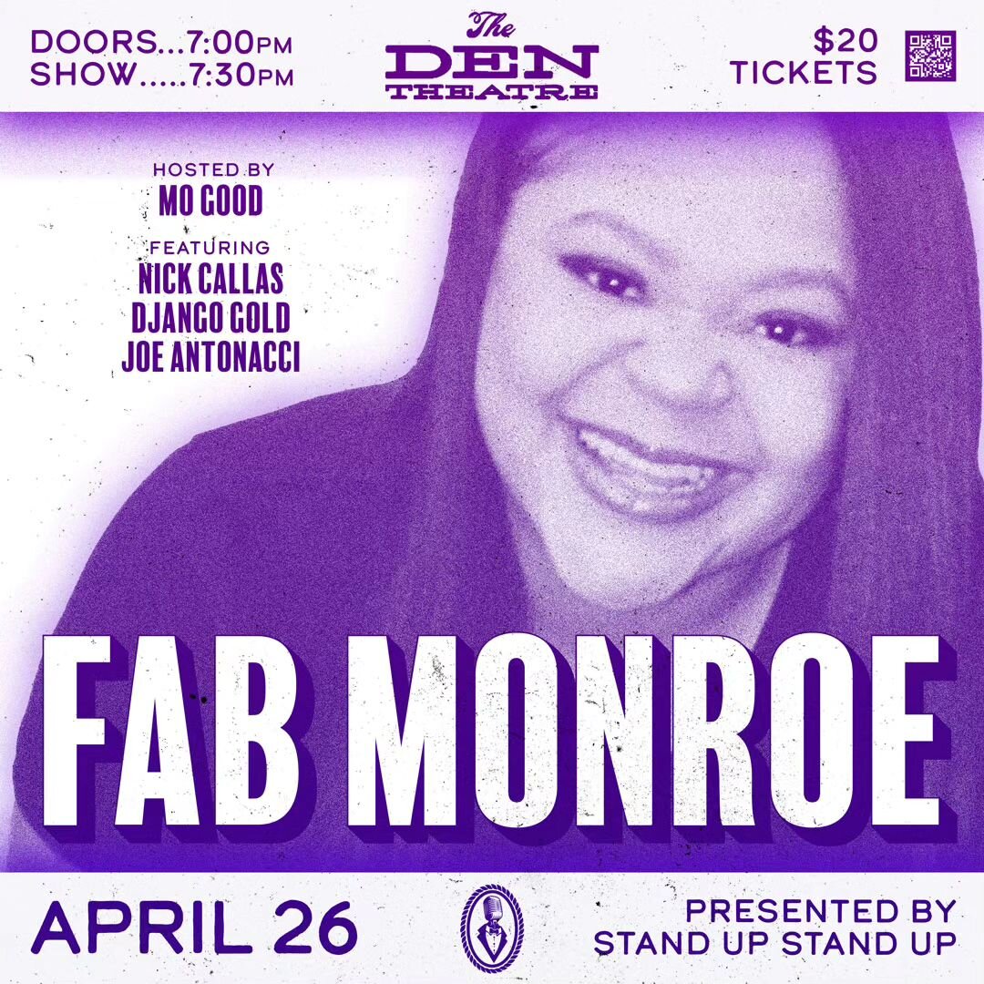 This Wednesday STAND UP STAND UP presents FAB MONROE @fabmonroe!!! Use discount code SUSU30 for 30% off! 🎙🔥

Fab Monroe aka Standing O Monroe, returning crowd FAV and monthly host of &ldquo;Laugh a lot in Lafayette&rdquo; comedy show is Chicago-bor
