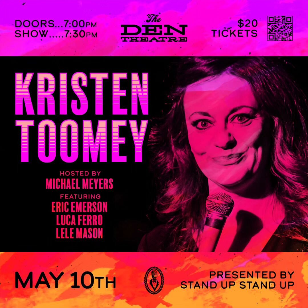 This Wednesday STAND UP STAND UP presents KRISTEN TOOMEY @kristentoomey!!! Use discount code SUSU30 for 30% off! 🎙🔥

Kristen Toomey&rsquo;s comedy career began in 2008 in Chicago. Since then, she has headlined clubs all over the country and in Cana