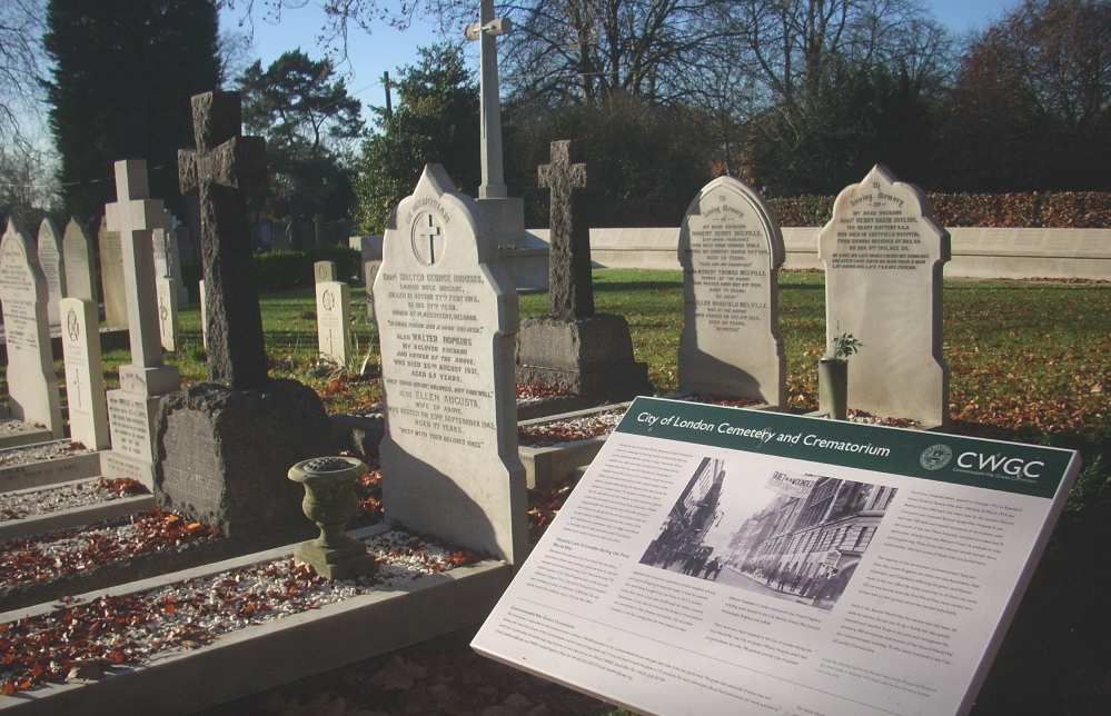 Henry's head stone on the right immediately above the CWGC sign.