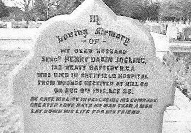 The inscription on Henry's head stone also refers to the rescue attempt.