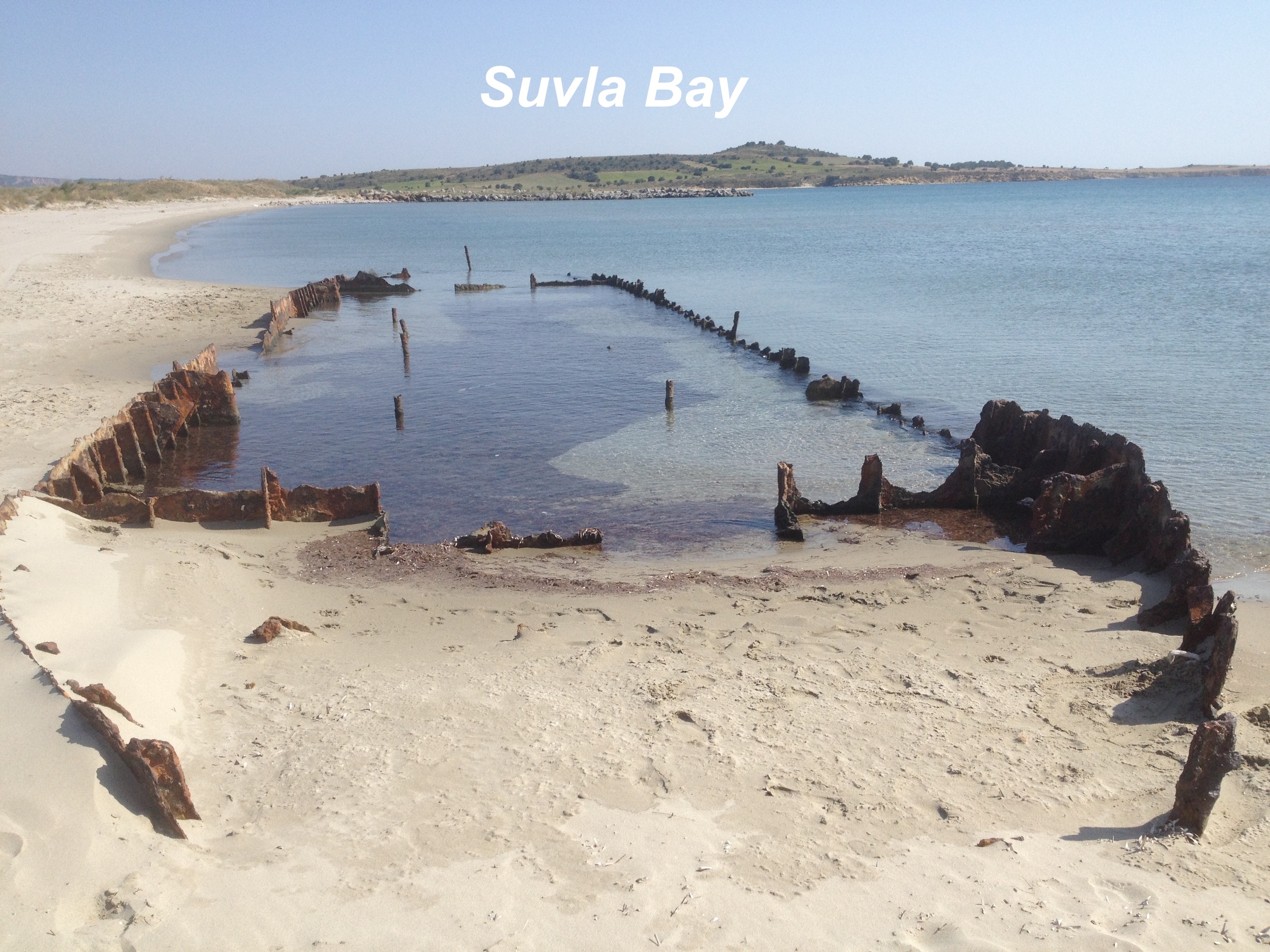 Remnants of a lighter used to ferry men ashore at Suvla