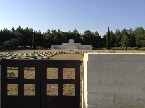 Azmak Military Cemetery close to where the 1/5th Suffolks advanced on 12 Aug 15