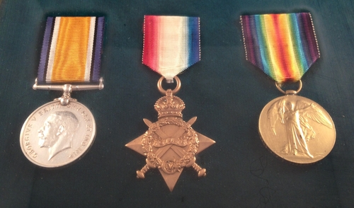 The whereabouts of Robert's medals is currently unknown, however his medal index card states that he was entitled to the above three medals.