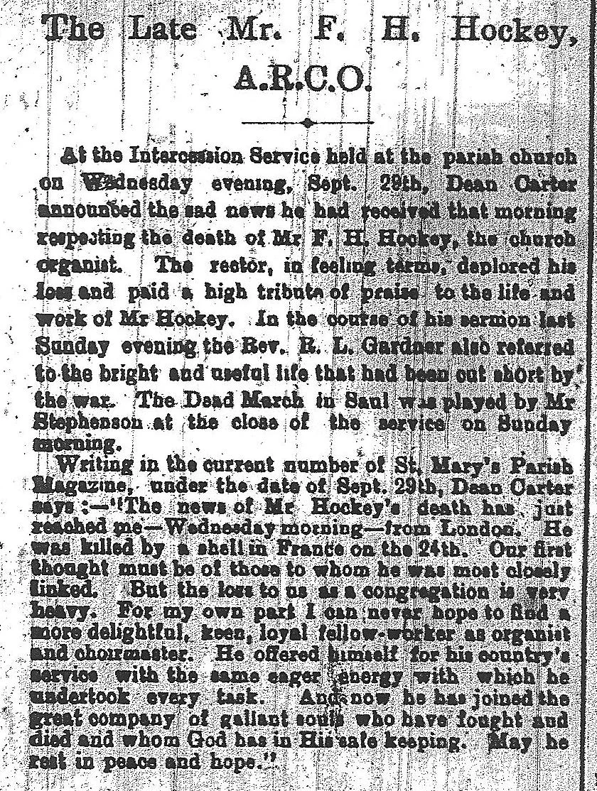 F.H.Hockley a news article about his death cropped.jpeg