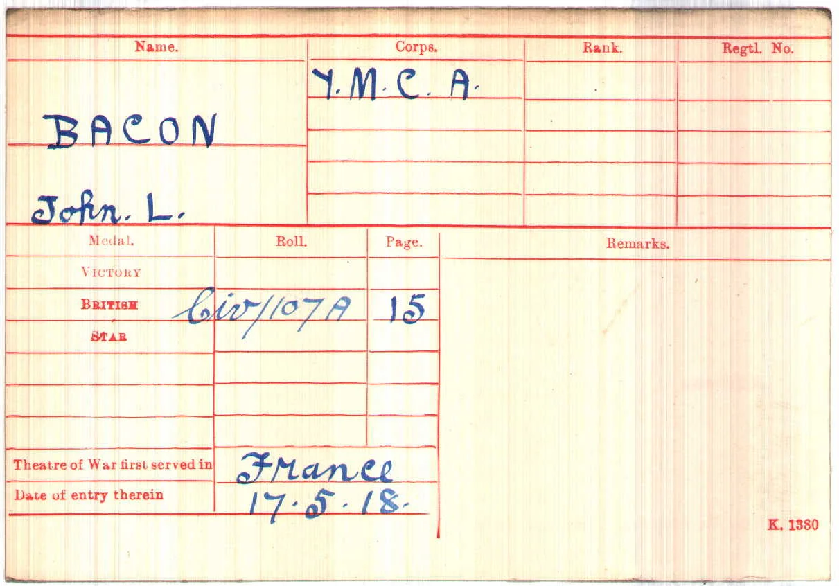 Medal Index Card