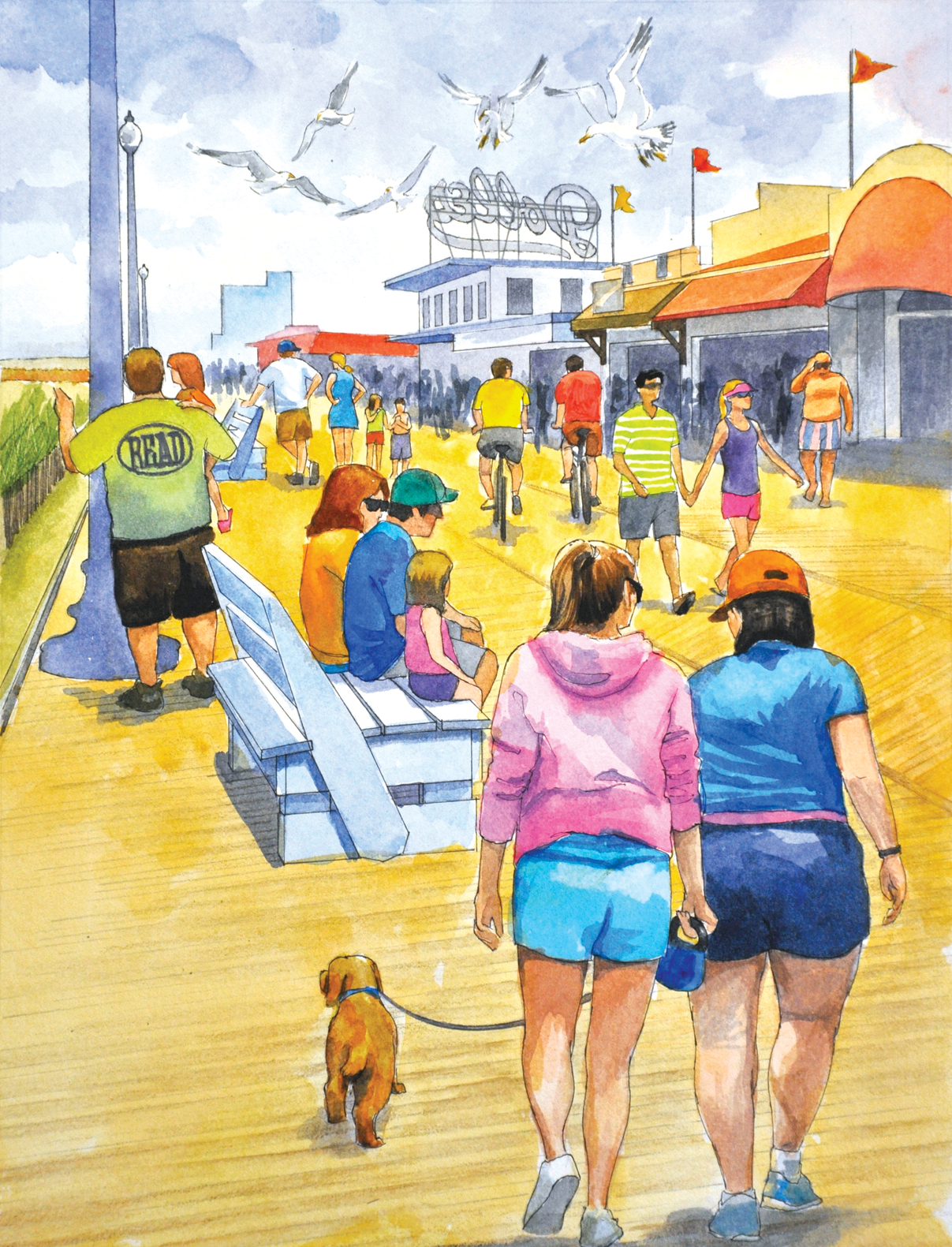 Cover Illustration for The Boardwalk
