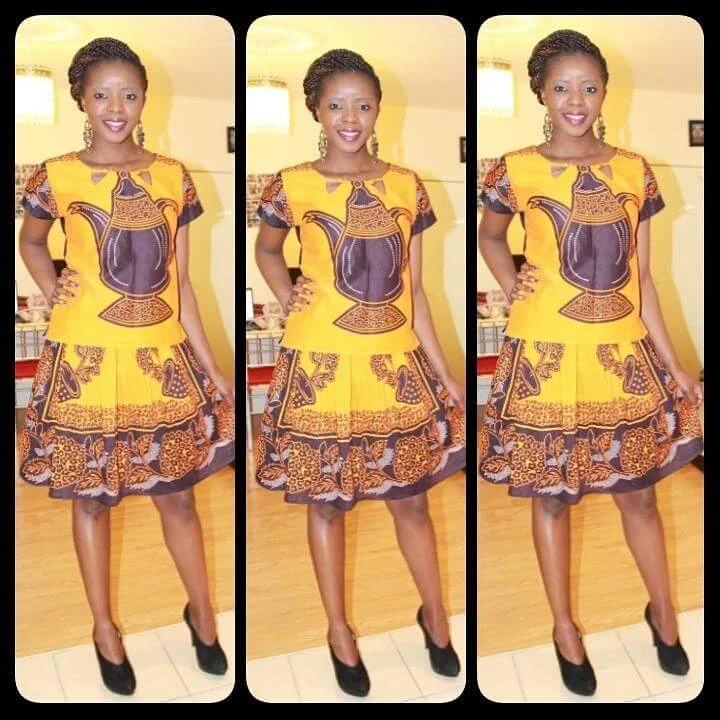 Matching Chitenge Top and Skirt