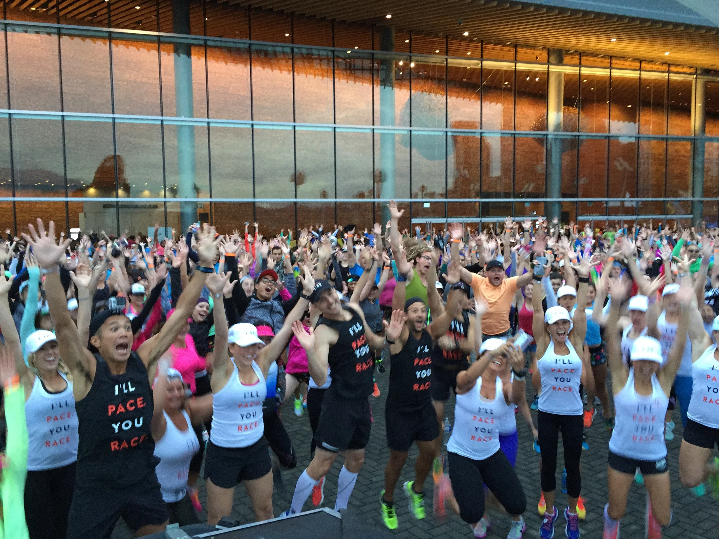 Getting hyped at the warm up stage!