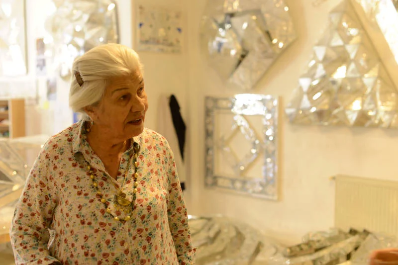 Monir, in her studio, the second time we met.