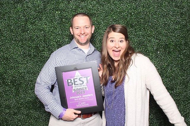 We are honored to be recognized as the BEST JEWELRY STORE in Cary by @carymagazinenc ! We had a ball at the #maggies19 celebration! Bradley and his wife Stephanie attended the celebration 🎉 ! If you don&rsquo;t already read the @carymagazinenc you a