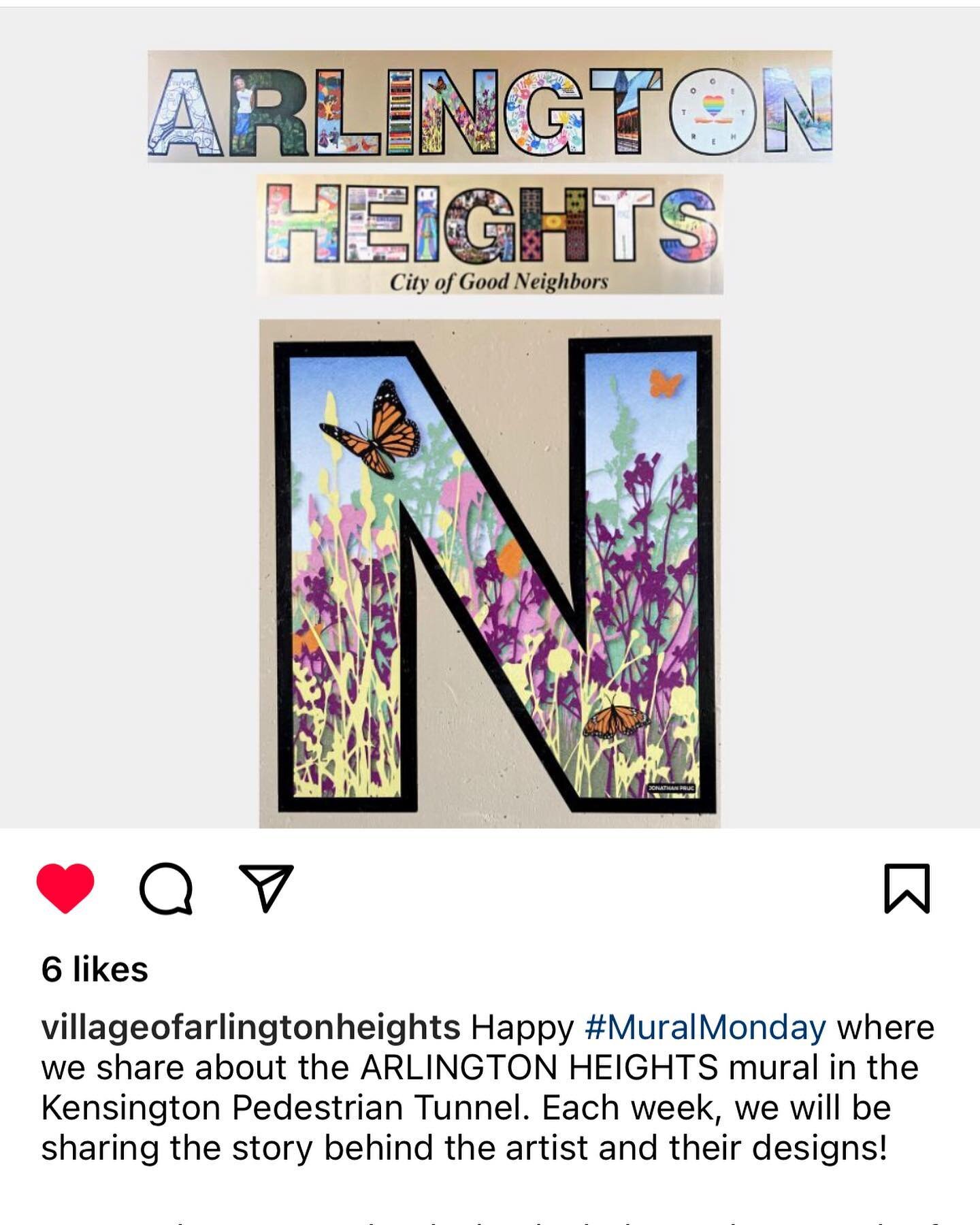 Here is my contribution to the Village of Arlington Heights&rsquo;s mural after the pedway was vandalized by racist graffiti. 
.
.
.
#mural #arlingtonheights #heritagepark #chicagoartist #art