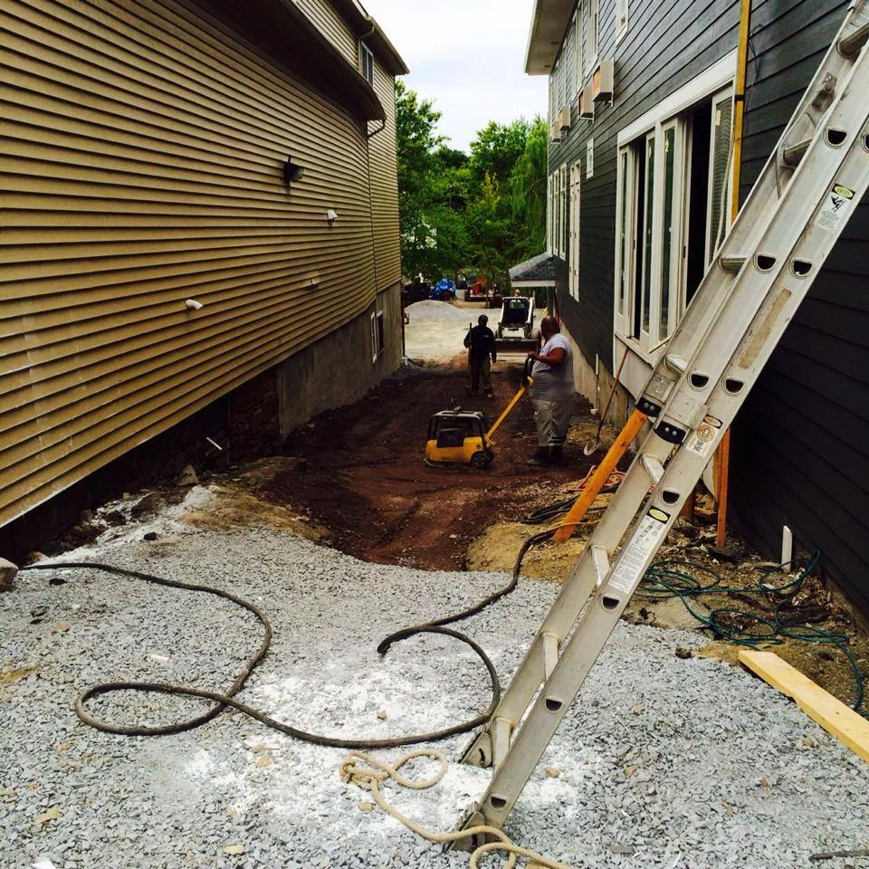 The Landworx of NY crew just getting to work on what would become the outdoor dining area for the Black Dirt Brewhouse in Florida, NY. 