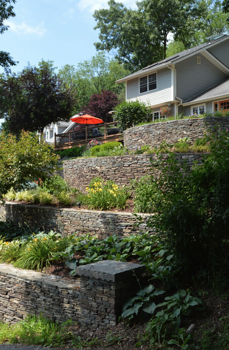 Top retaining wall in Pine Island, New York