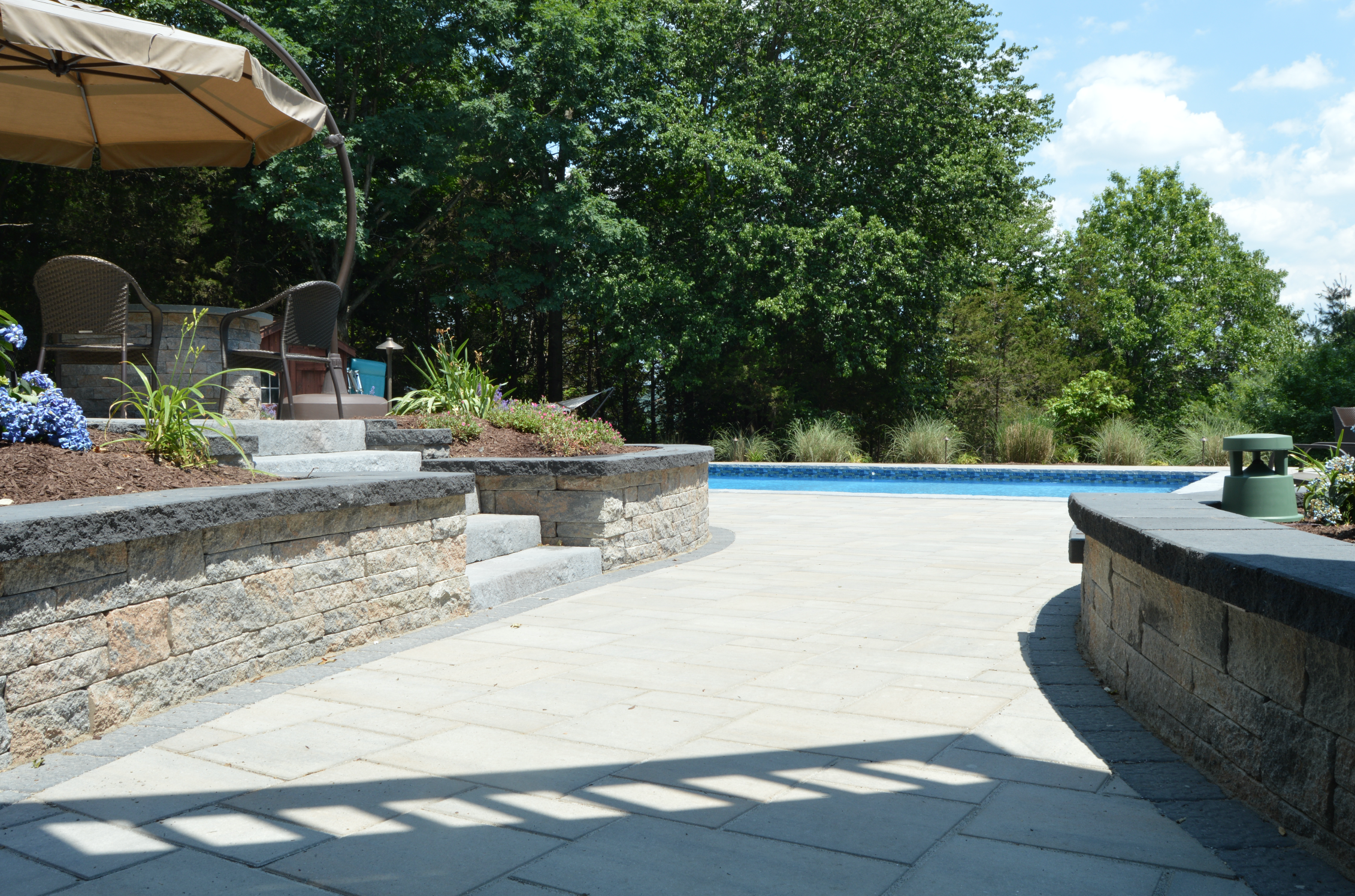 Swimming Pool Patio Retreat in Sugarloaf, NYLandworx of NY Landscape