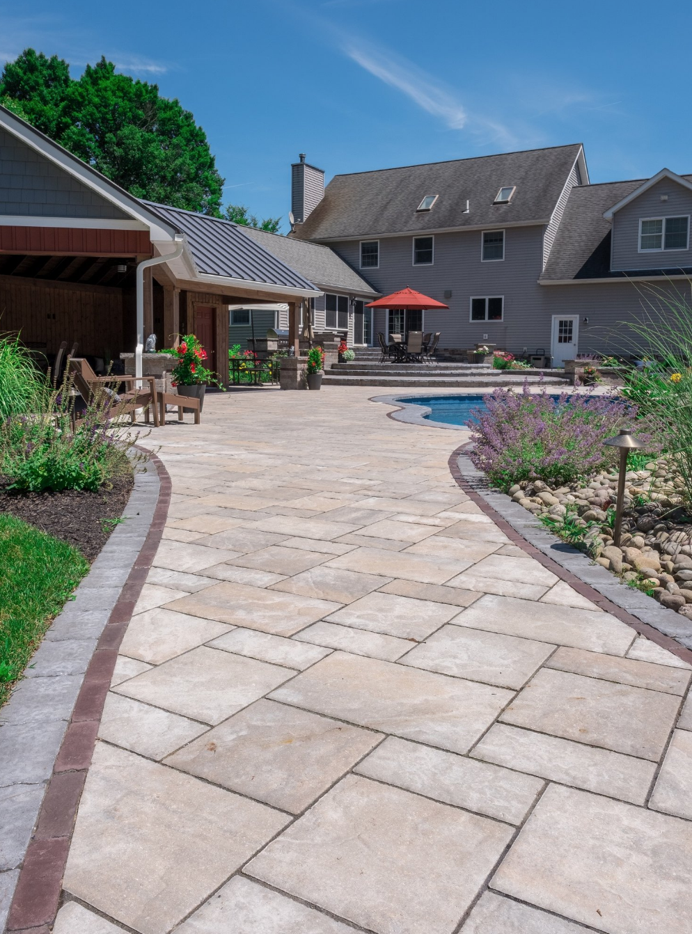 Landscaping with walkways in Goshen, NY