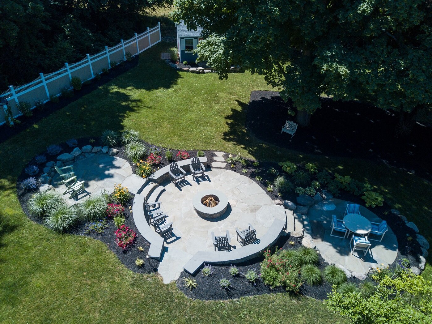 Landscape Design Monroe NY with award-winning fire pit Monroe, New York