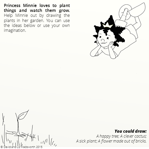 Complete the picture with your own drawings. Right-click the image to 'save picture as', print and then let your artistic side go wild! We'd love to see & share your finished creations - you can take a photo of them and send them to talesofbassily@gmail.com. Have fun!
