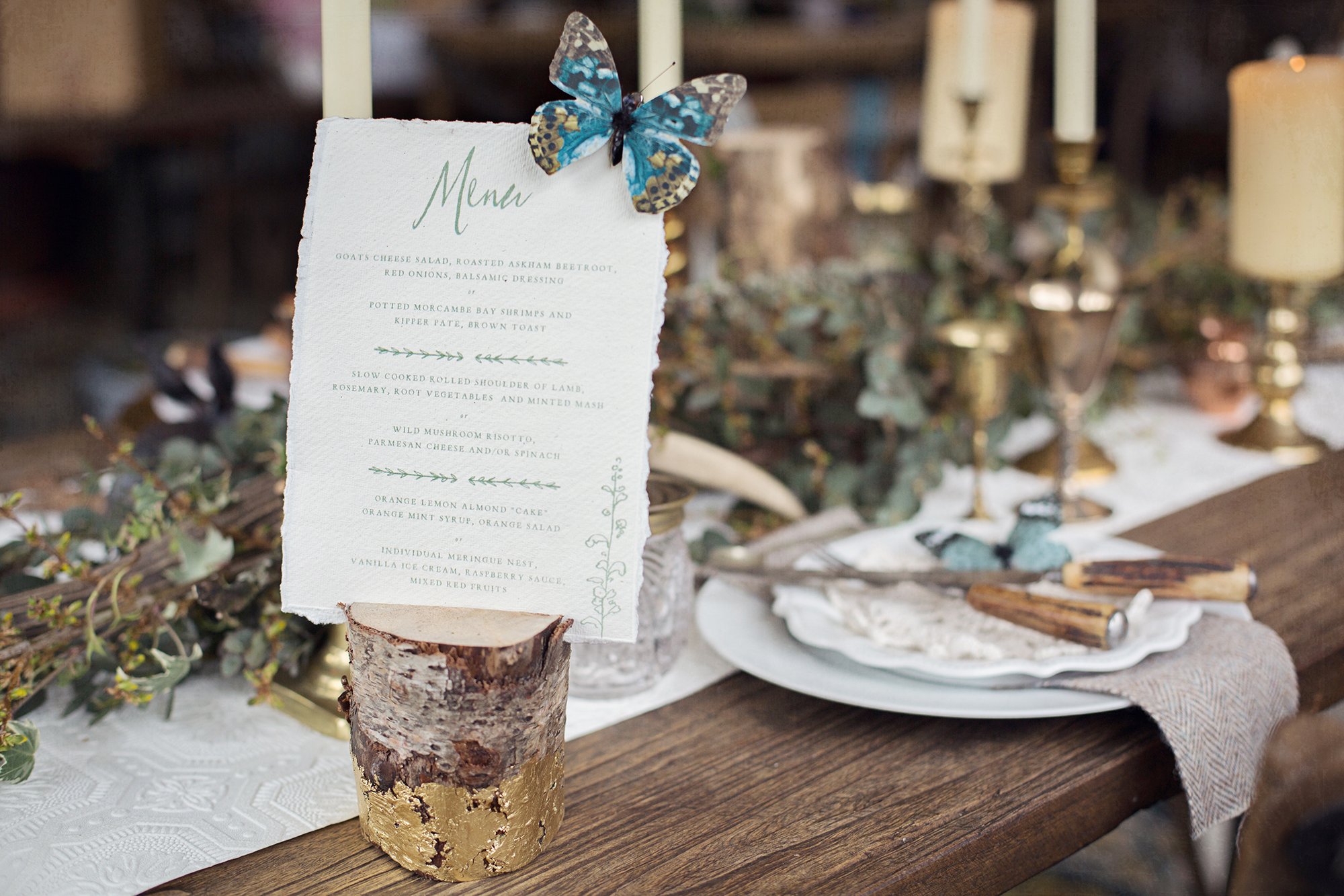 A5 natural elements menu