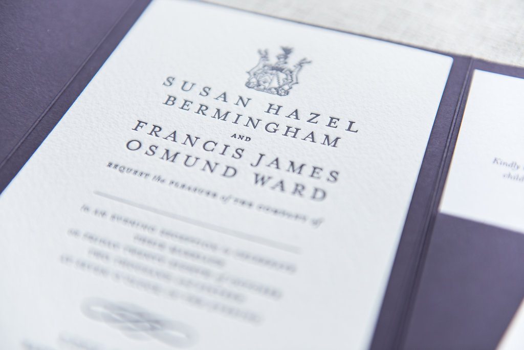leez priory letterpress invitation