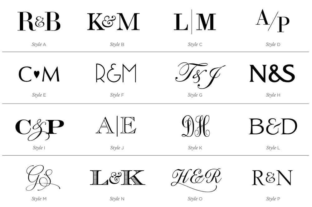 monograms & motifs — Print for Love Letterpress
