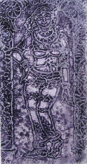 Collagraph by Arthi Mohan - Dancing Girl - 2007 - Chennai, India
