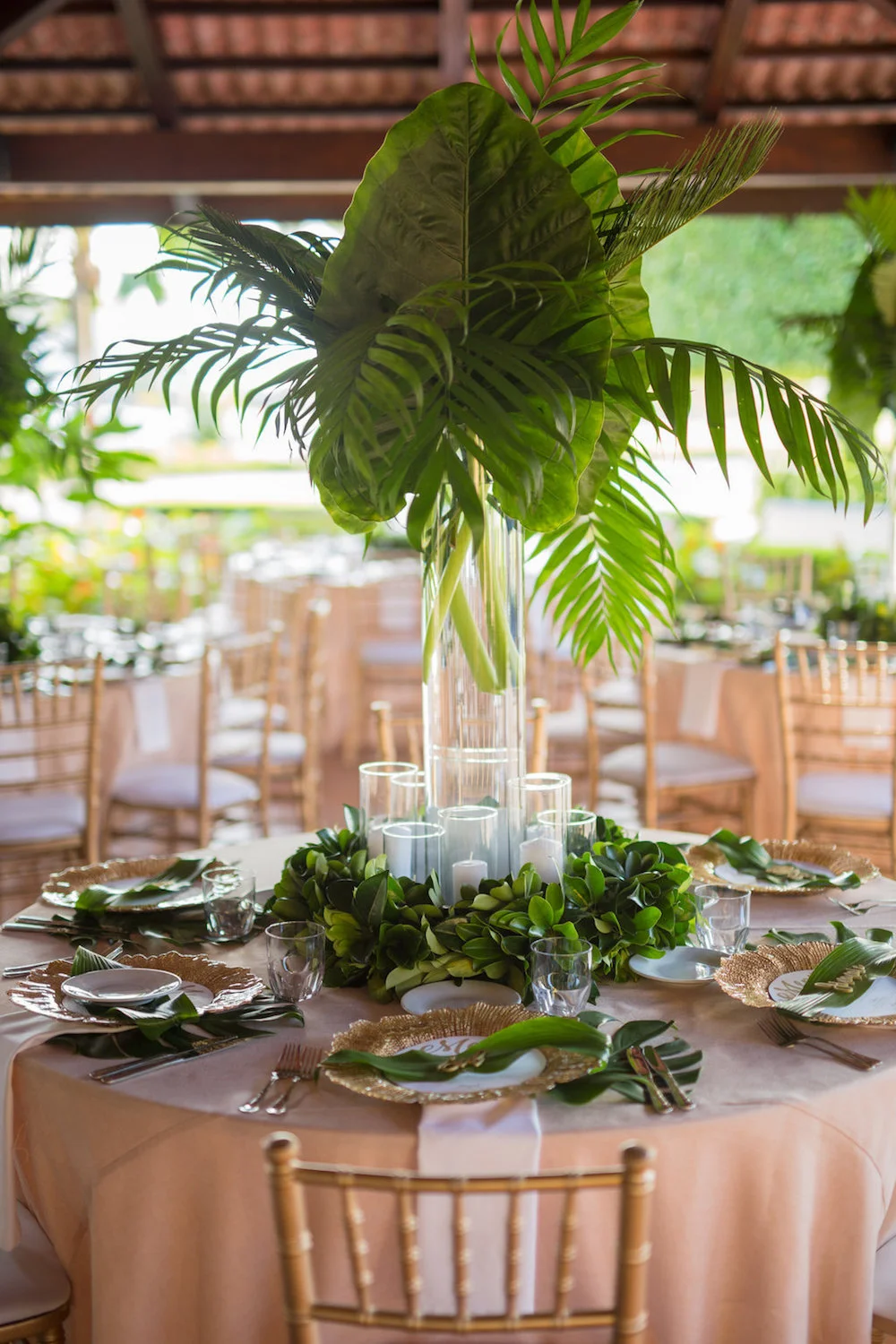Event Design Tropical Chic Rehearsal Dinner Decor Four