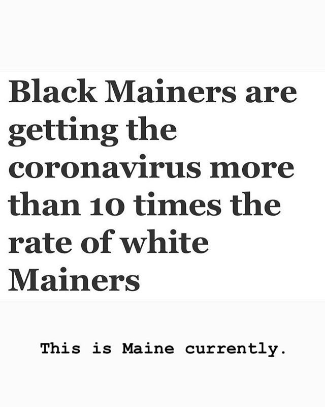 Maine-specific info and resources re: racism and anti-blackness, part 2, where you can donate and volunteer. Reposted with permission: Research @sayntpierre, amplification @patrickluizzo  check out their insta highlights for the whole thing. (Transcr
