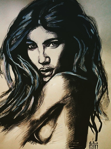 Untitled Portrait Sketch by Alloyius Mcilwaine