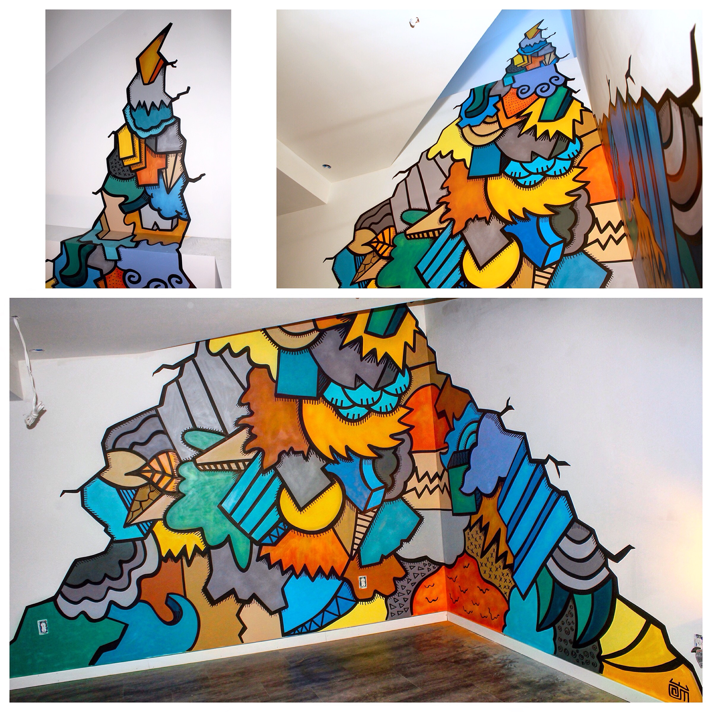 "Looking Through The Crack" Mural by Alloyius Mcilwaine