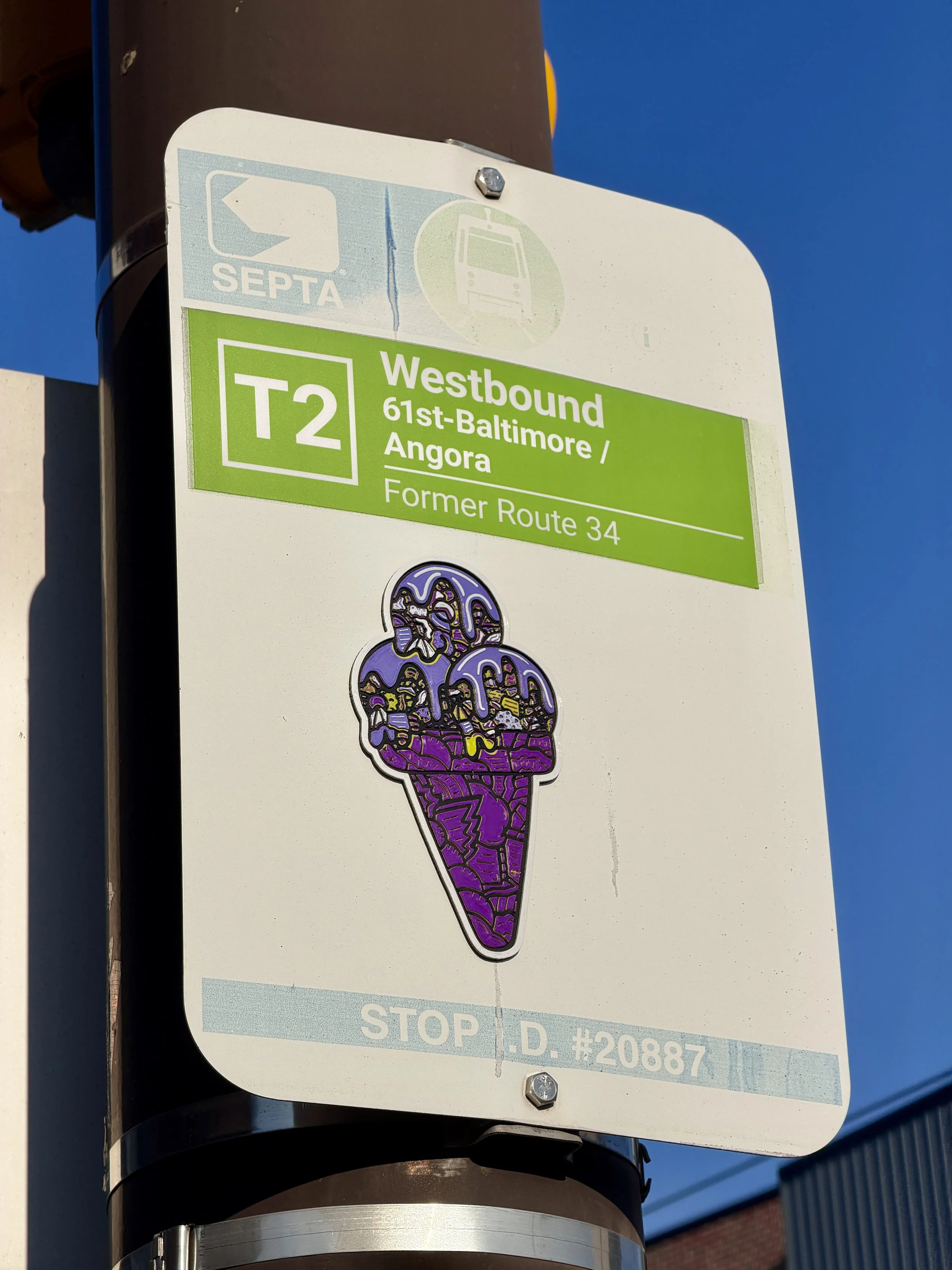 Cultures By Dezign - Purple Ice Cream in West Philly (3-D Printed Street Art)
