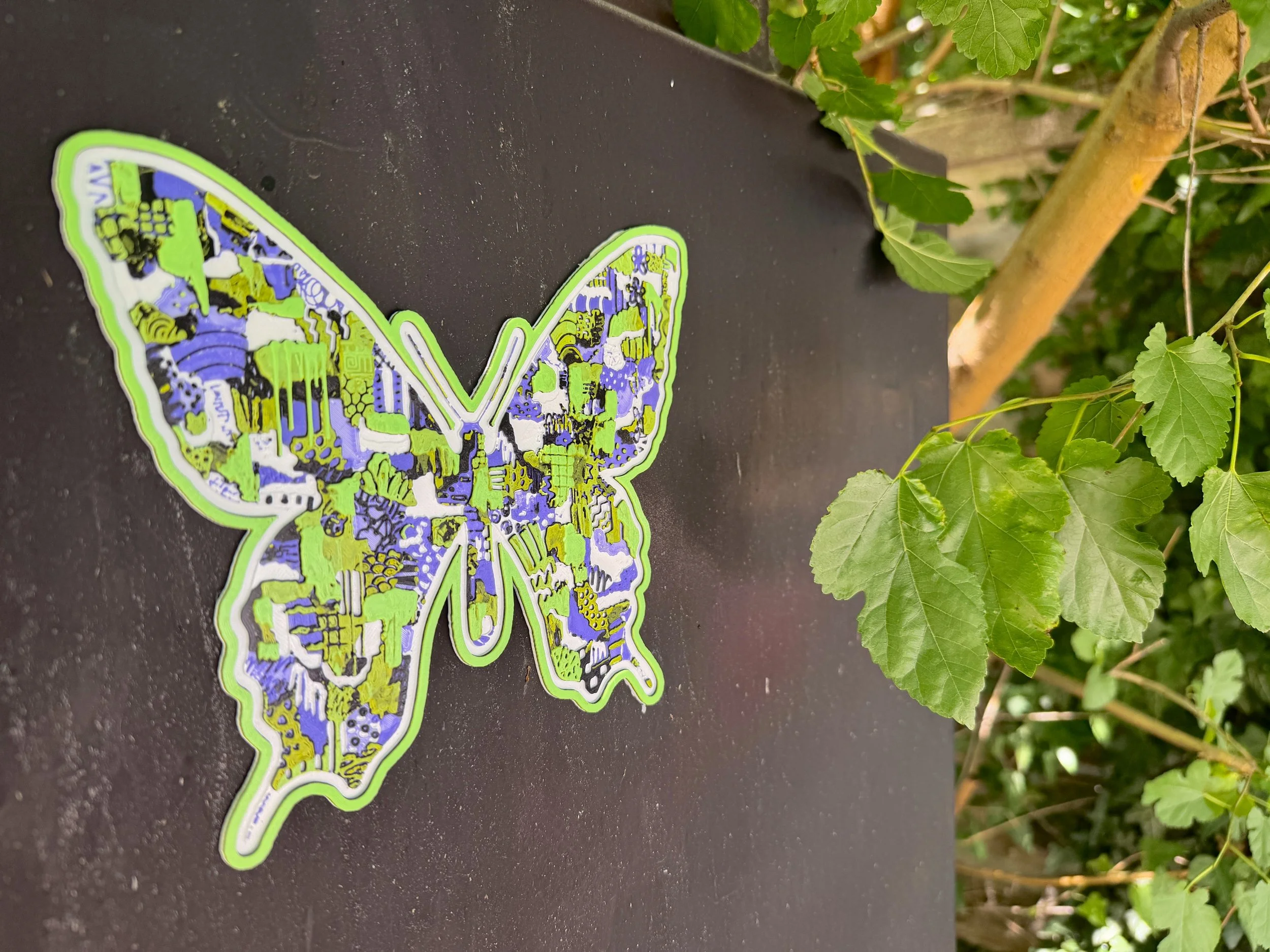 Cultures By Dezign - Neon Green & Yellow in Philly (3-D Printed Street Art)