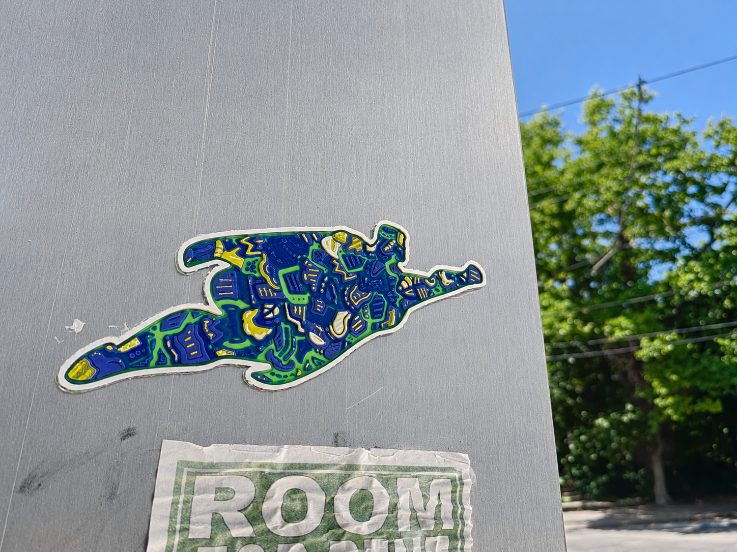 Cultures By Dezign - Blue & Green Superhero in Philly (3-D Printed Street Art)