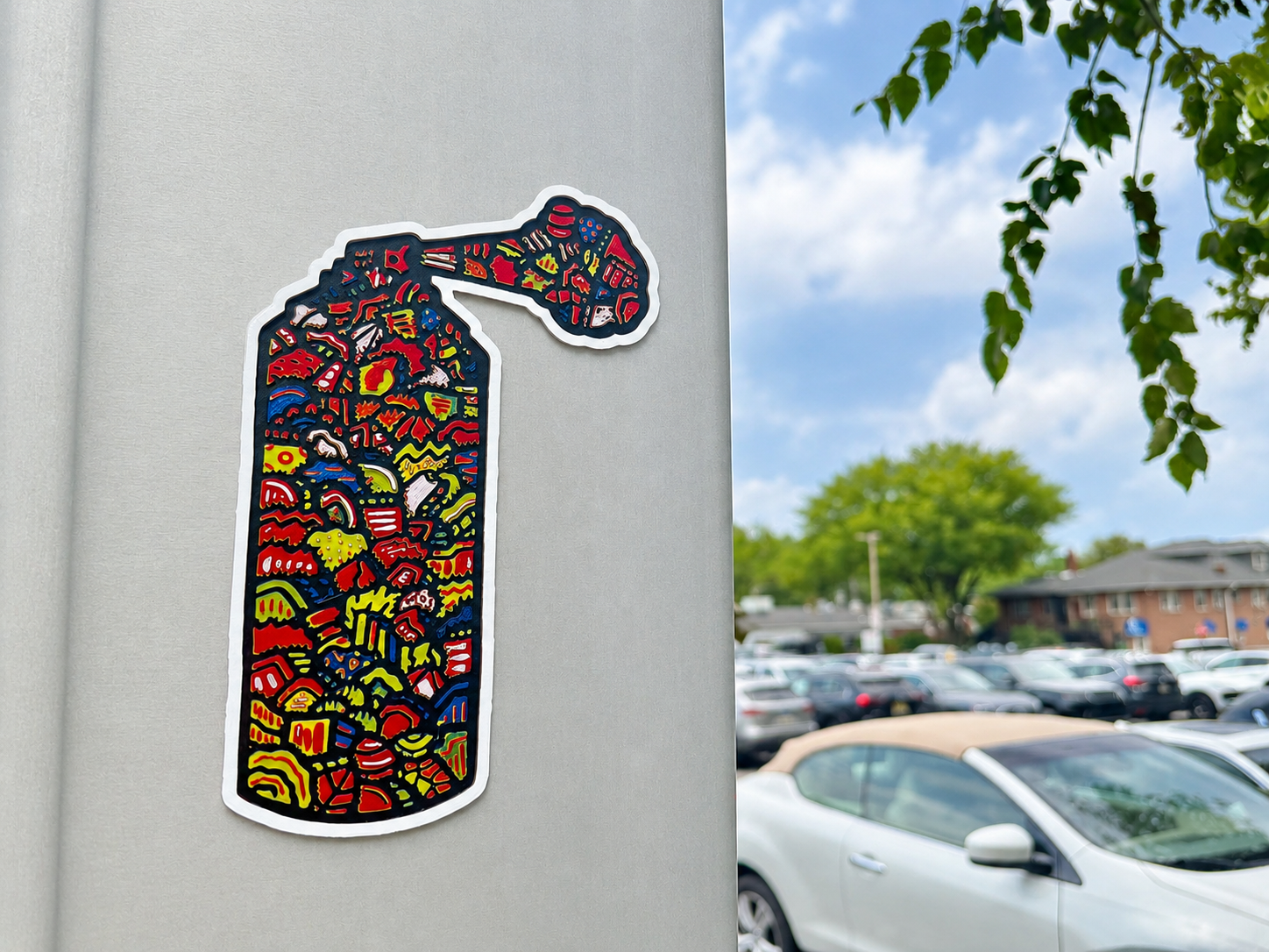 Cultures By Dezign - Red Spray Paint Can in Haverford (3-D Printed Street Art)