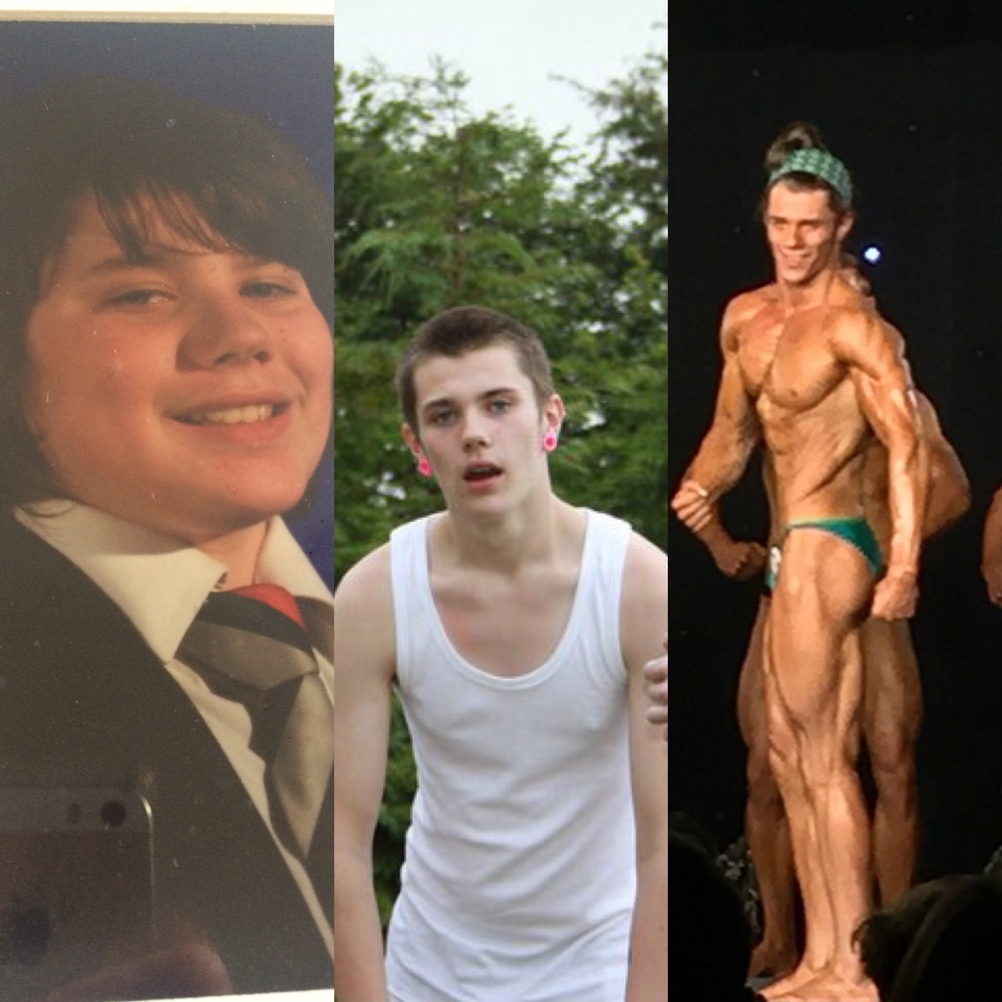 Donnacha journey from 15years old on the left to 20 on the right 