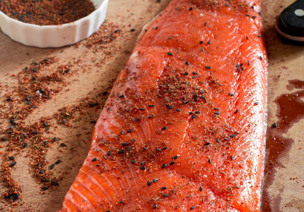 Fresh Sockeye Salmon and Calico Fish Rub