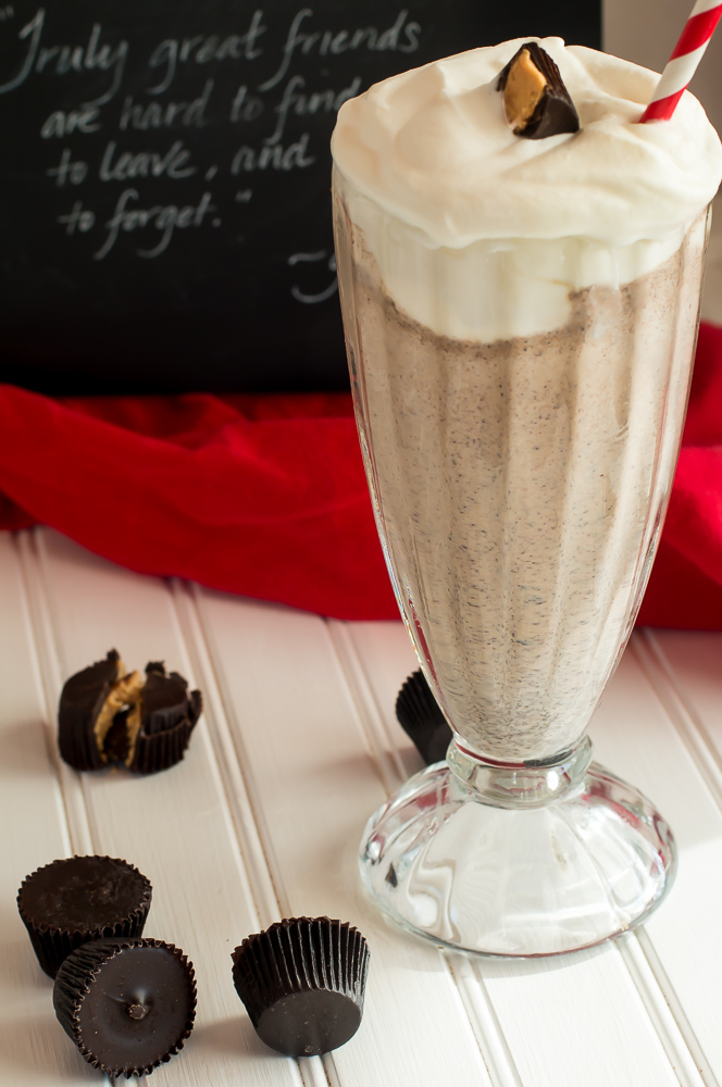 Dark Chocolate Peanut Butter cup Milkshake