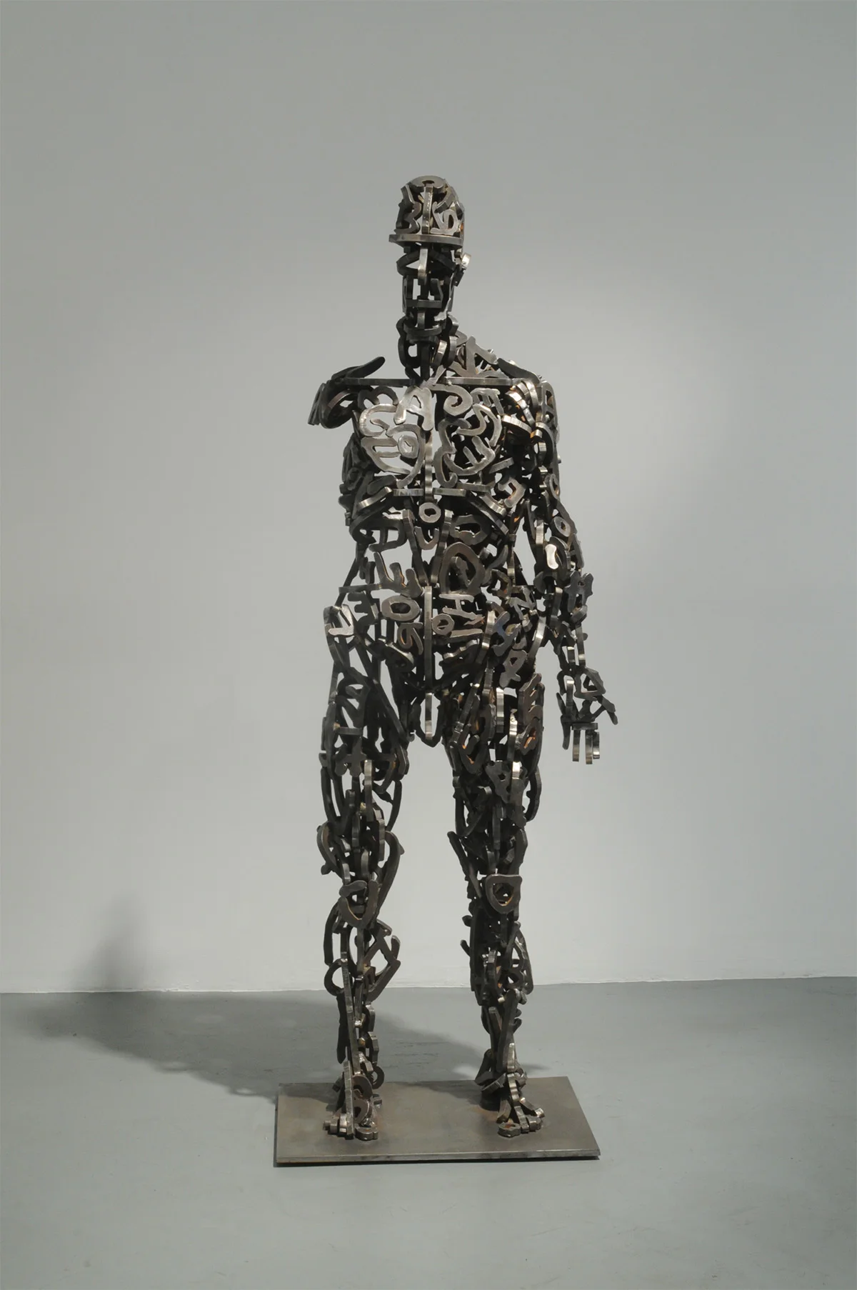 An Incomplete Life – 2008 – 62 x 24 x 24 – Steel - <a href="mailto:judbergeron@mac.com?subject=Inquire: An Incomplete Life – 2008 – 62 x 24 x 24 – Steel">Inquire</a>