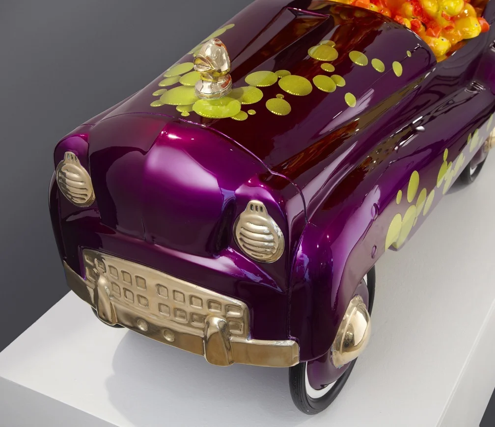 Quack – 2012 – Cast Bronze, Cast Resin and Automotive Finish – 62 x 36 x 24 <a href="mailto:judbergeron@mac.com?subject=Inquire: Quack – 2012">Inquire</a>