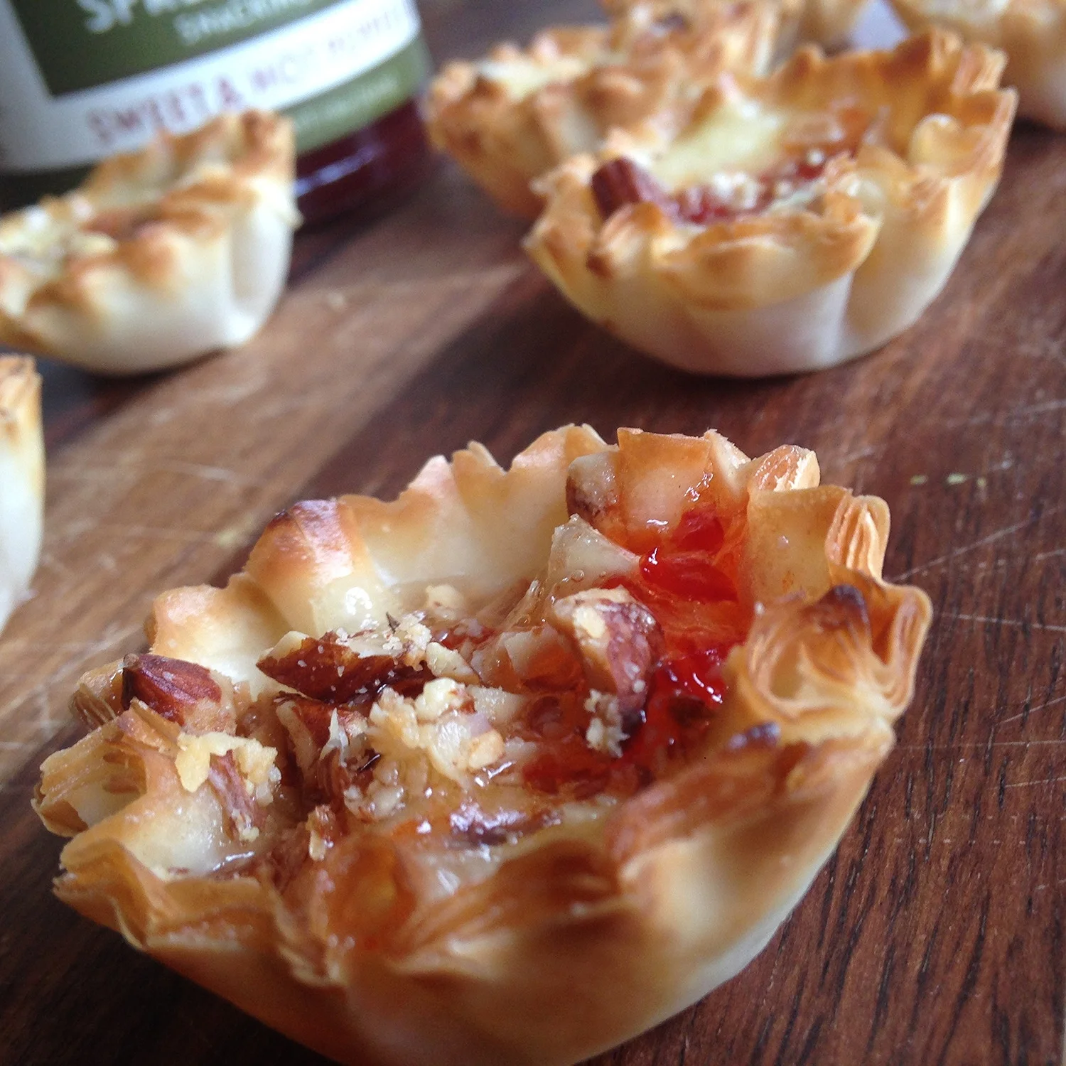Mini Phyllo Pepper Jelly Pastries
