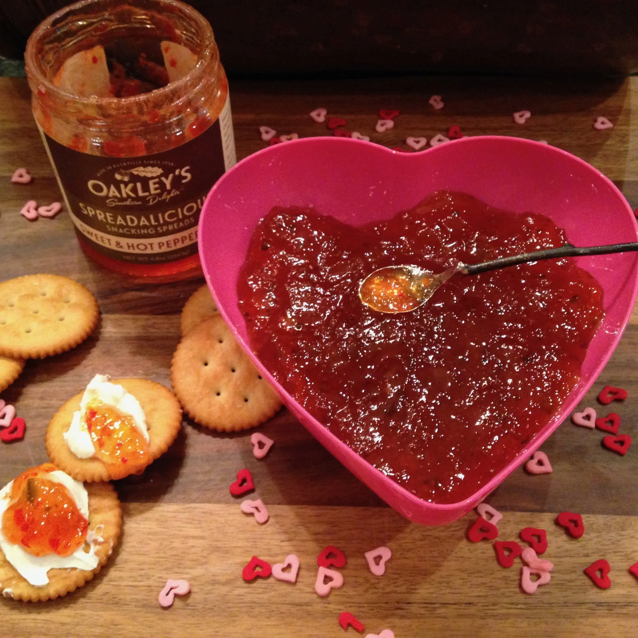 Oakley’s Southern Delights  Red Pepper Jelly and Cream Cheese 