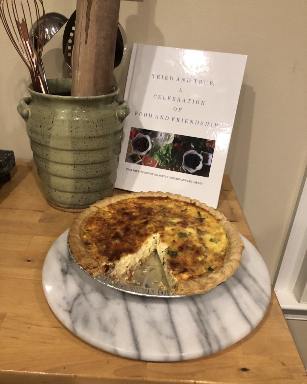 Look at this yummy Quiche Lorraine shared by a new owner of our cookbook, Tried and True: A Celebration of Food and Friendship where you can find 111 additional delicious recipes.  #cookbooks #southerncookbooks #shoplocal #nashville #oakleyssouthernd
