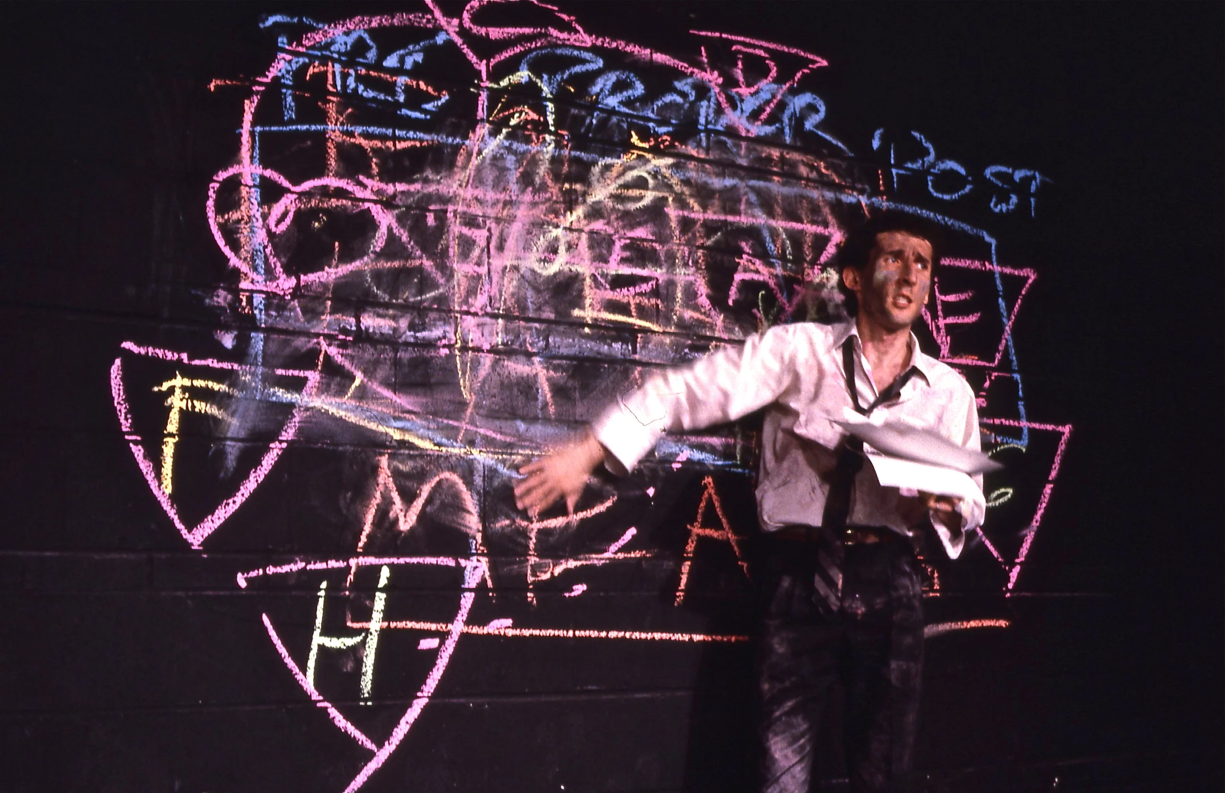 The first performance of You May Be Tested Later On This Material at the Noyes Cultural Center in Evanston, IL, on April 27, 1985 (my 32nd birthday). All photographs by Kevin Wolff.