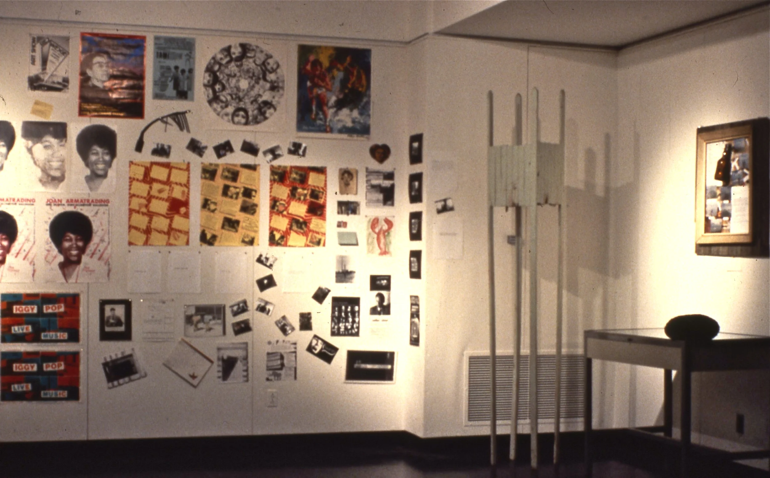 posters and sculpture