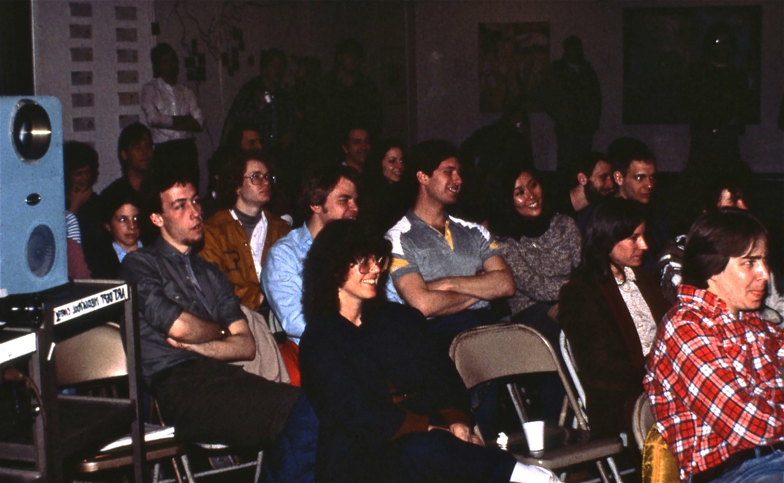The audience at the opening presentations, front and center is anthropologist Susan Montague.